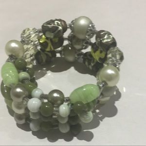 Slip on beaded bracelet